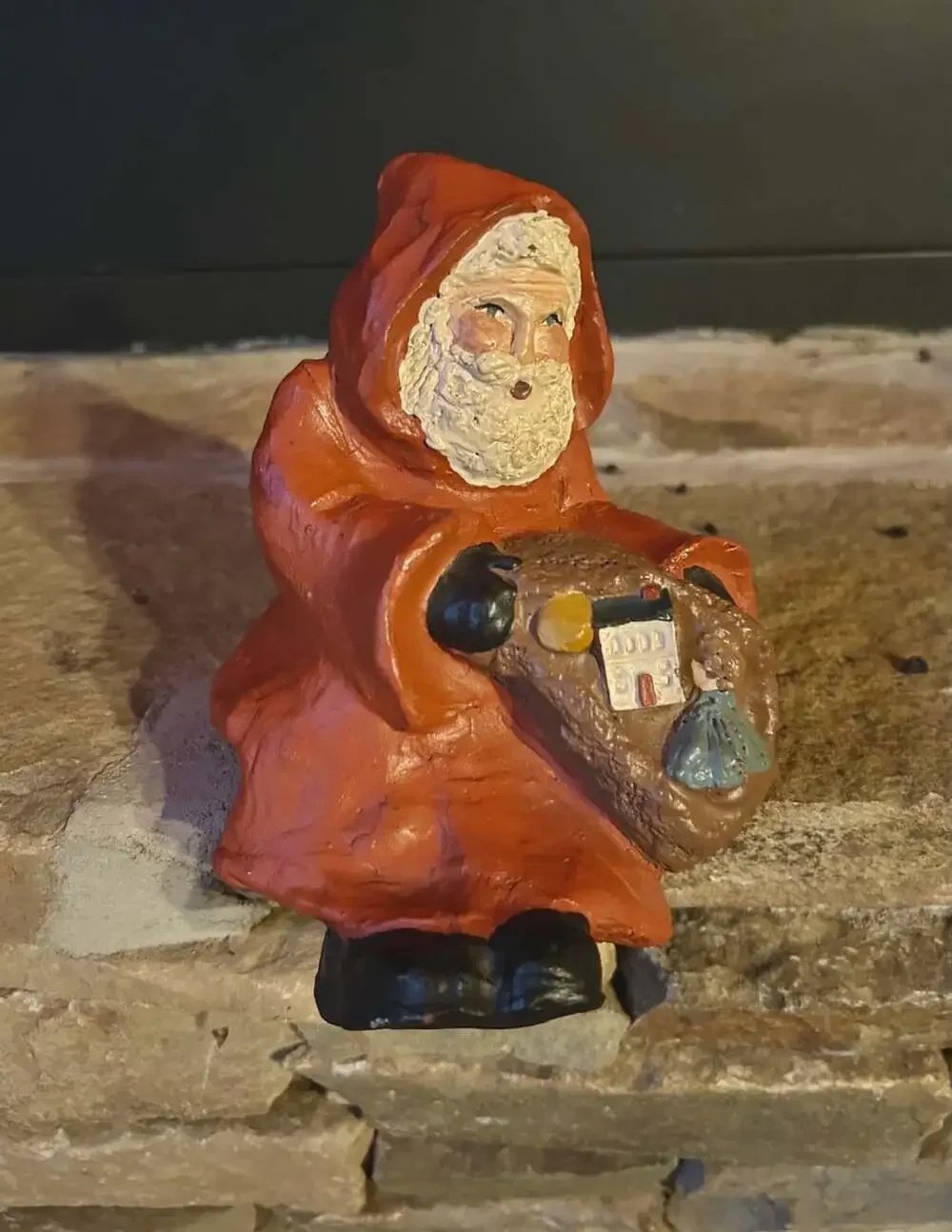 Spillman Resin Folk Art Santa Sculpture